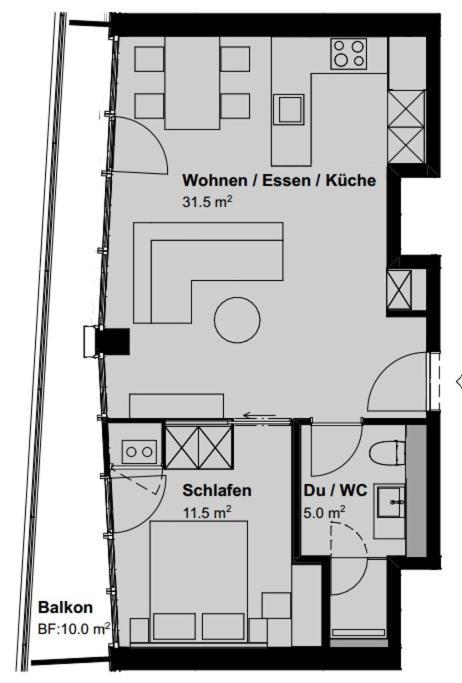 Spacious 1 Bedroom Apartment With Balcony Zürich Eksteriør billede